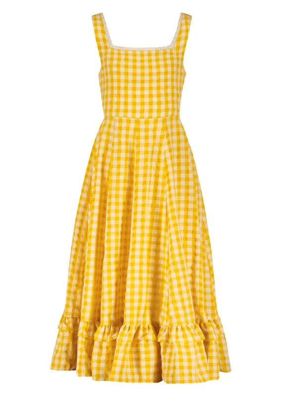 Daze Dress Yellow Gingham sold by JessaKae