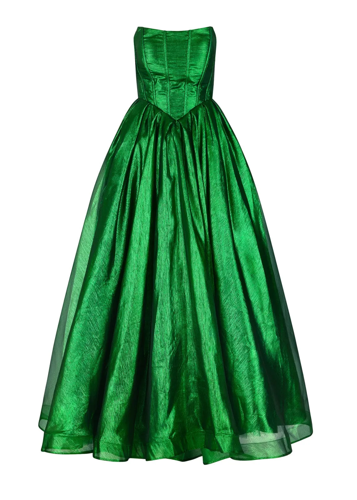 Emerald Strapless Corset Princess Waistline Formal Dress - Green sold by JessaKae