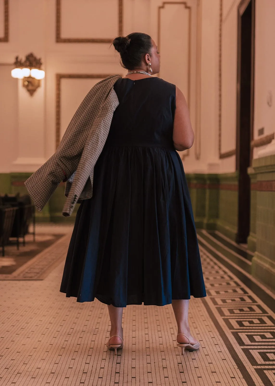 Nantucket Grove Scalloped Midi Work Dress - Navy sold by JessaKae product image thumbnail 5