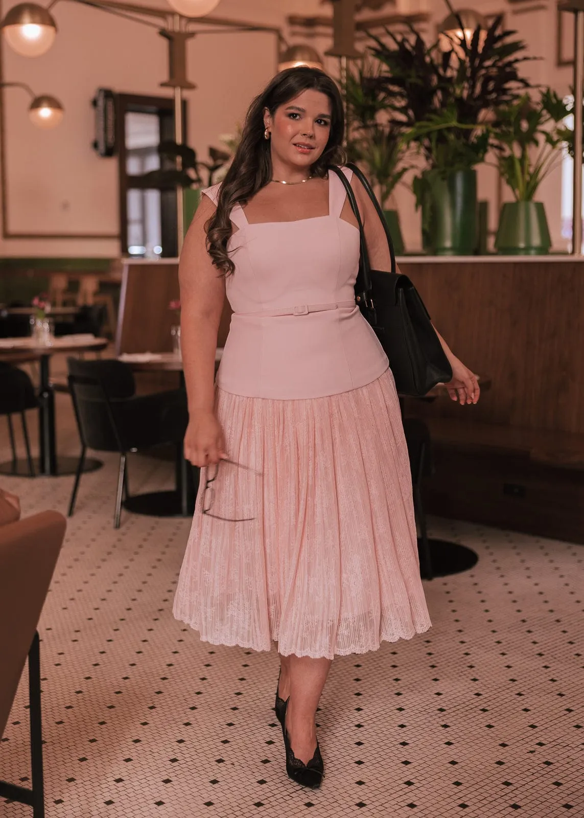 Jackie Peplum Belted Dress - Pink sold by JessaKae product image thumbnail 4