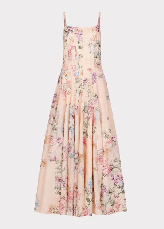Monet Floral Seamed Maxi Dress sold by JessaKae
