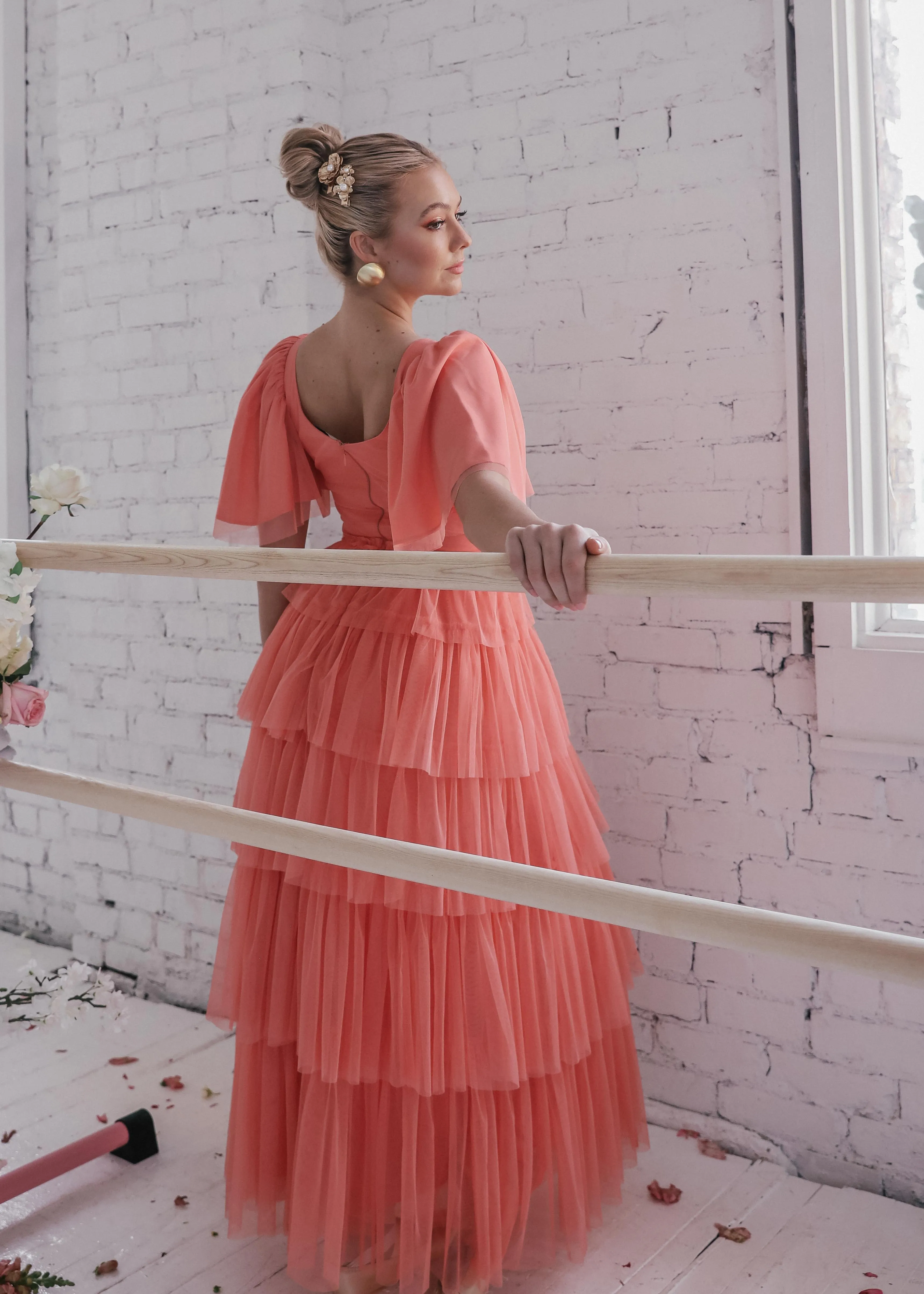 Allegro Dress - Coral sold by JessaKae product image thumbnail 4
