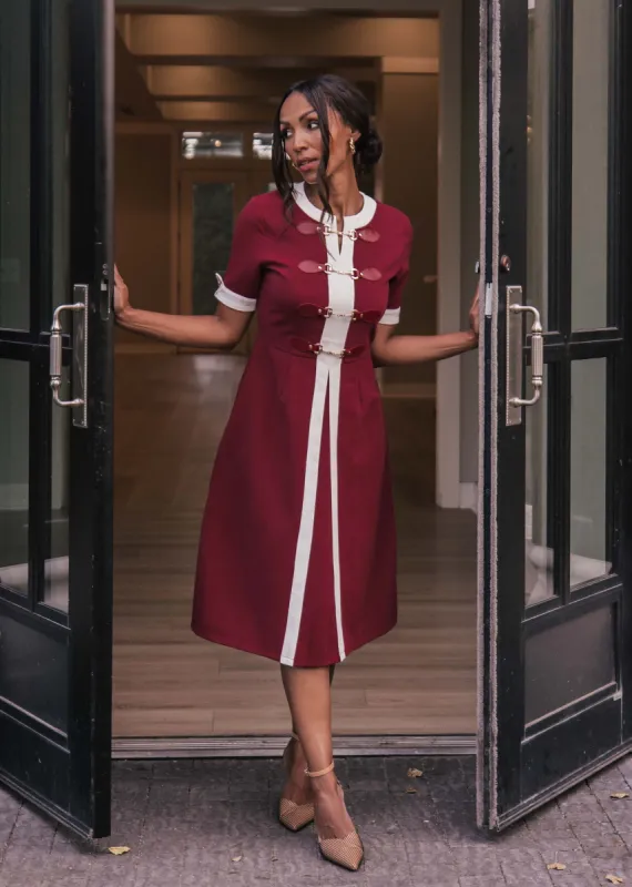 Grace Dress Burgundy sold by JessaKae