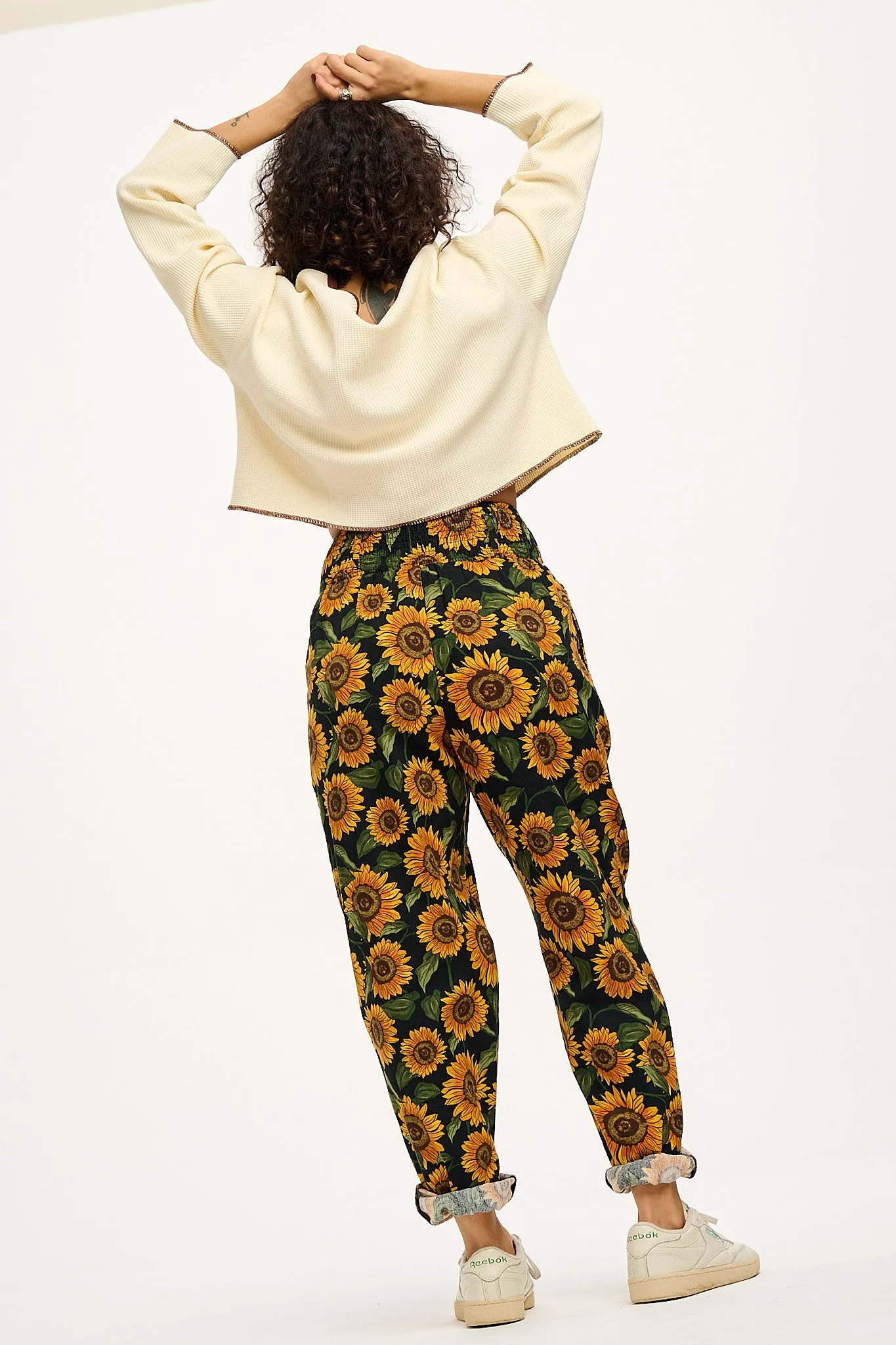 Alexa - Cotton Trousers in Sunflower Print sold by Lucy & Yak product image thumbnail 5