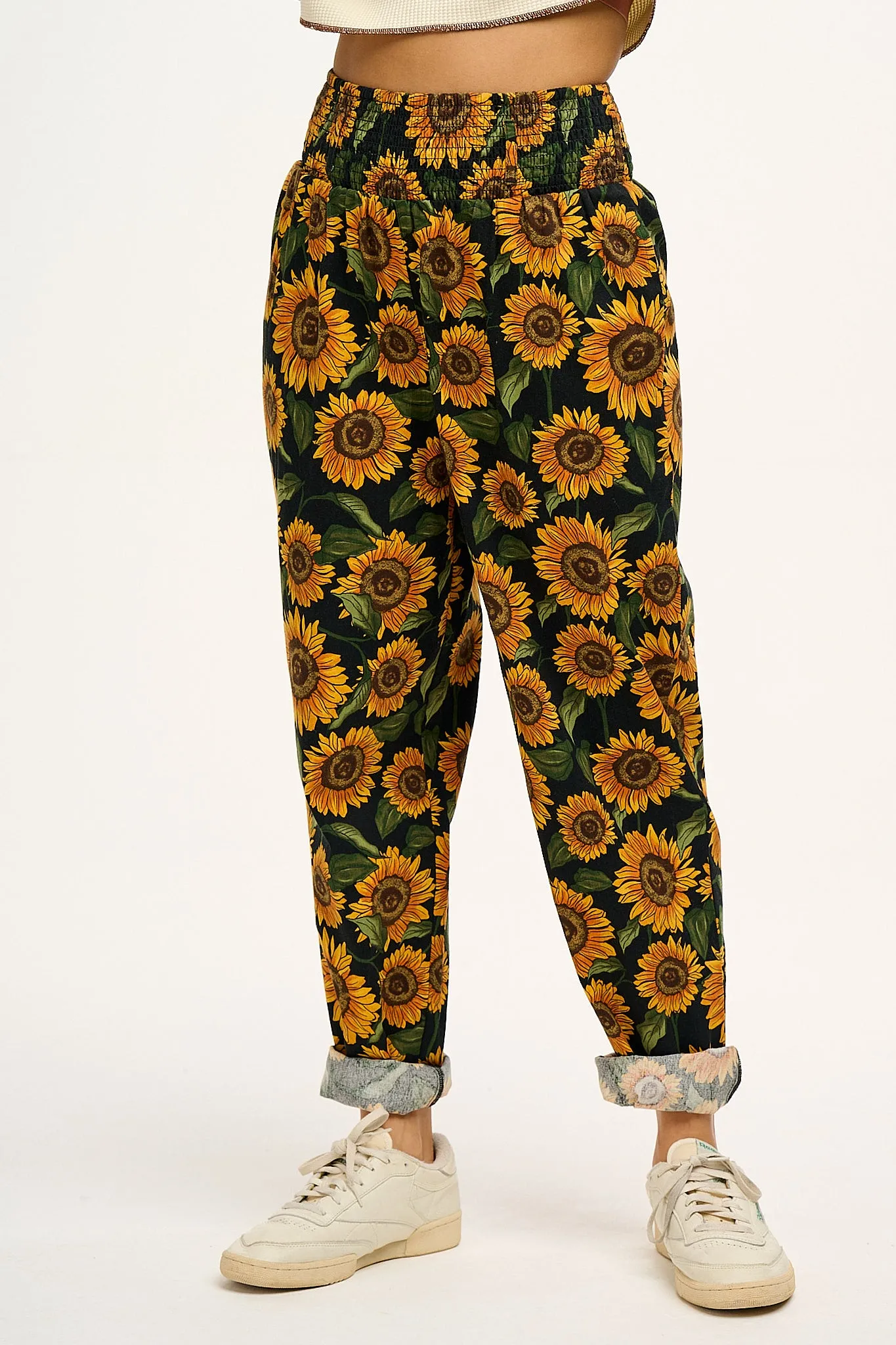 Alexa - Cotton Trousers in Sunflower Print sold by Lucy & Yak product image thumbnail 2