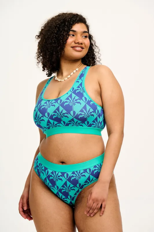 L.E. Iona - Racer Back Cotton & Bamboo Crop Top in Artist Print by Tara Khorzad sold by Lucy & Yak