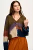 Robyn - V-Neck Cotton Cardigan in Alvarez Print sold by Lucy & Yak