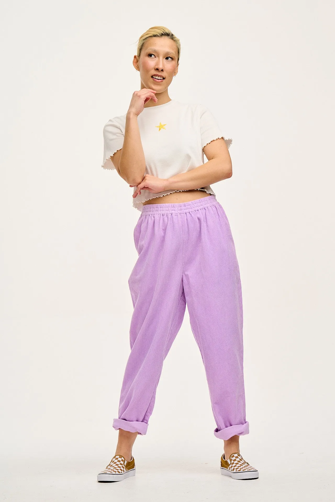 Greta - Cropped Cotton Top with Sunshine Embroidery sold by Lucy & Yak product image thumbnail 4