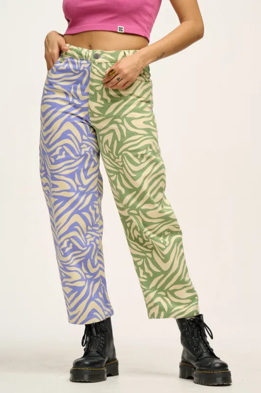 Drew - Straight Leg Cotton Jeans in Zendaya Print sold by Lucy & Yak