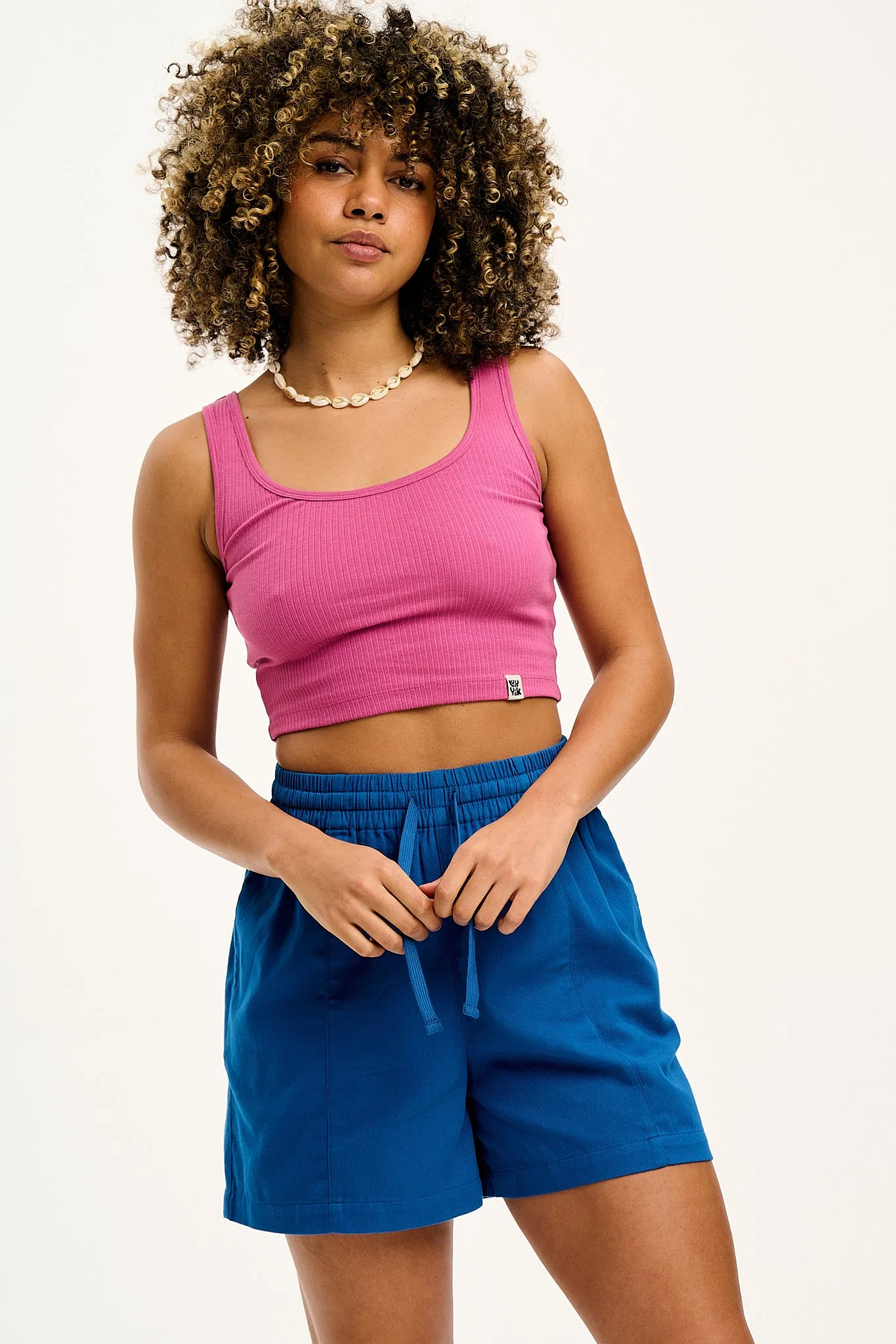 Charlie - Cotton Shorts in Electric Indigo sold by Lucy & Yak product image thumbnail 4