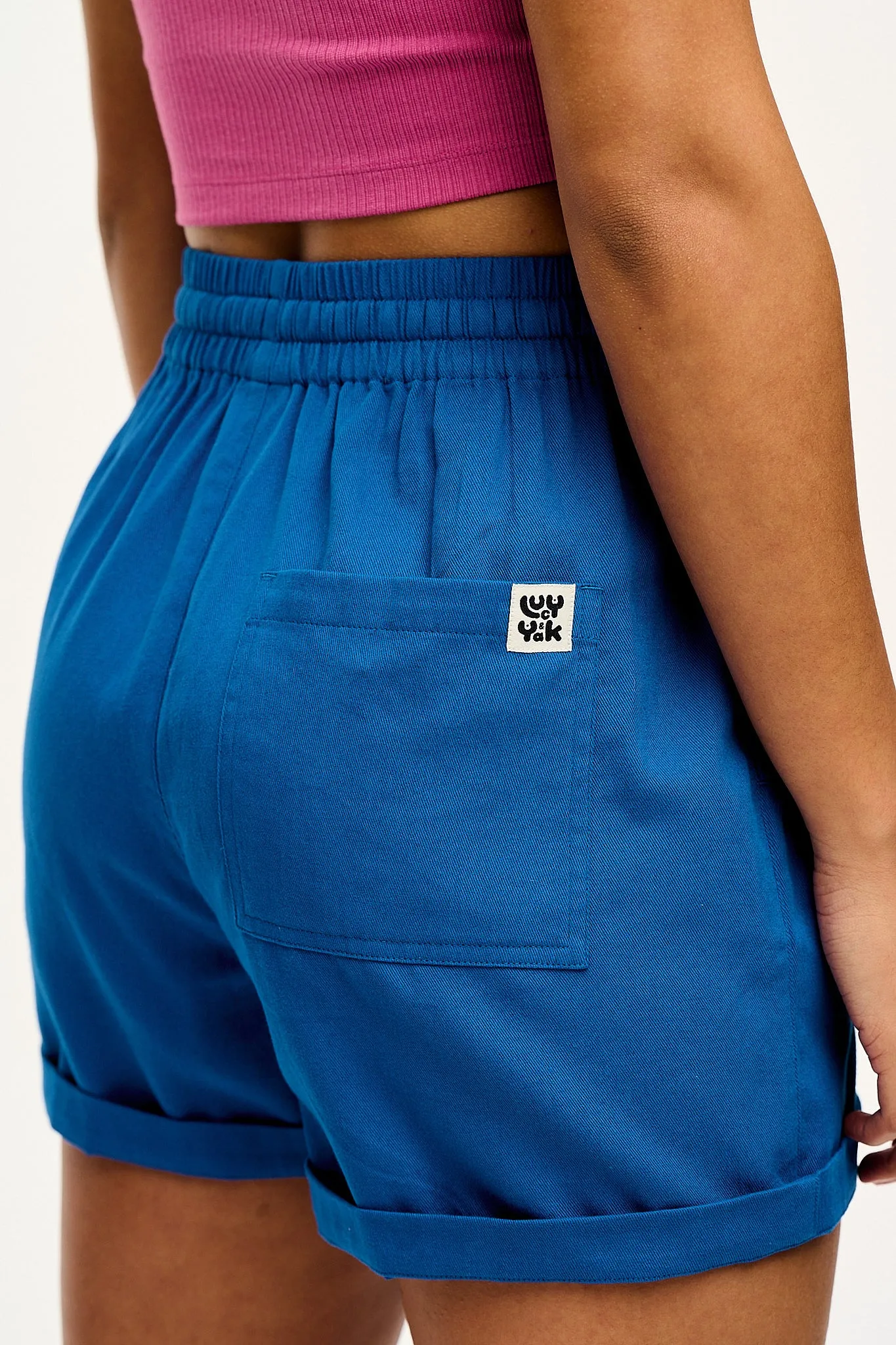 Charlie - Cotton Shorts in Electric Indigo sold by Lucy & Yak product image thumbnail 3