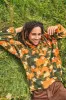 Stevie - Fleece in Green Daisy-Lu Print sold by Lucy & Yak