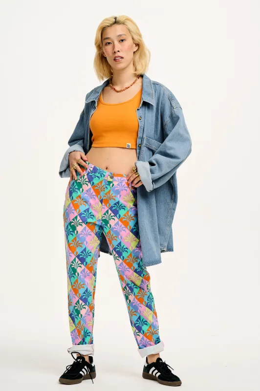 L.E. Dana - Mom Cotton Jeans in Artist Print by Tara Khorzad sold by Lucy & Yak