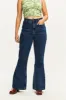 Ziggy - Flare Denim Jeans in Mid Wash Blue sold by Lucy & Yak
