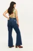 Ziggy - Flare Denim Jeans in Mid Wash Blue sold by Lucy & Yak