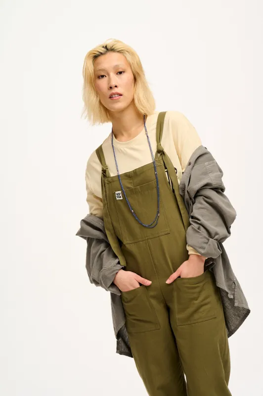 Original - Cotton Dungarees in Dark Olive sold by Lucy & Yak
