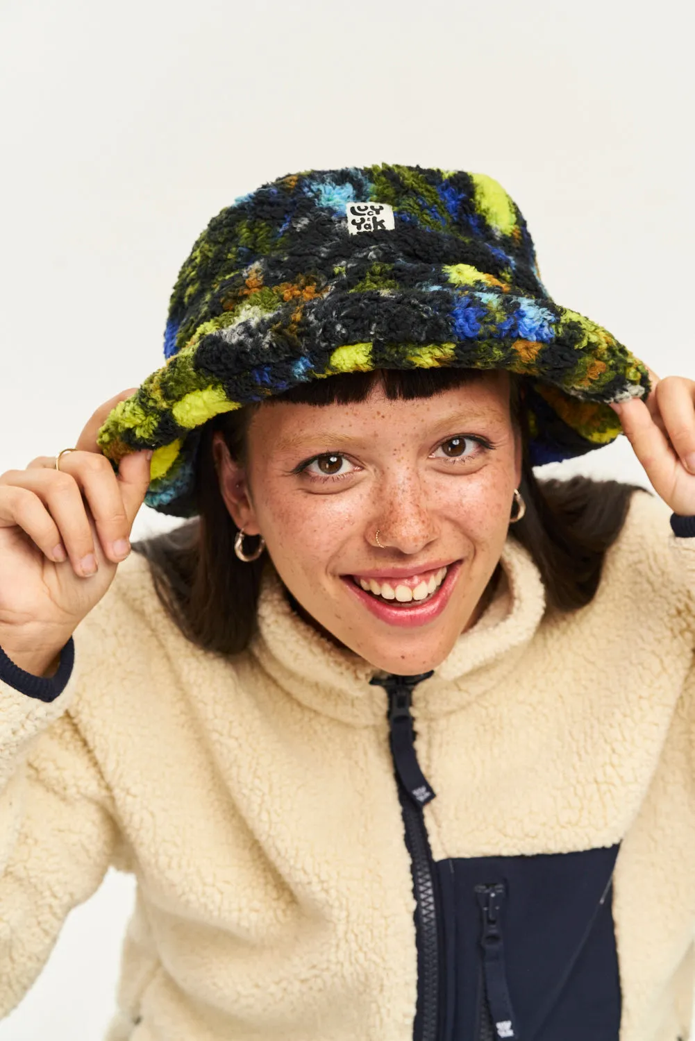 Travis - Borg Fleece Bucket Hat in Malone Floral Print sold by Lucy & Yak product image thumbnail 2