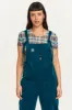 Original - Corduroy Dungarees in Teal sold by Lucy & Yak
