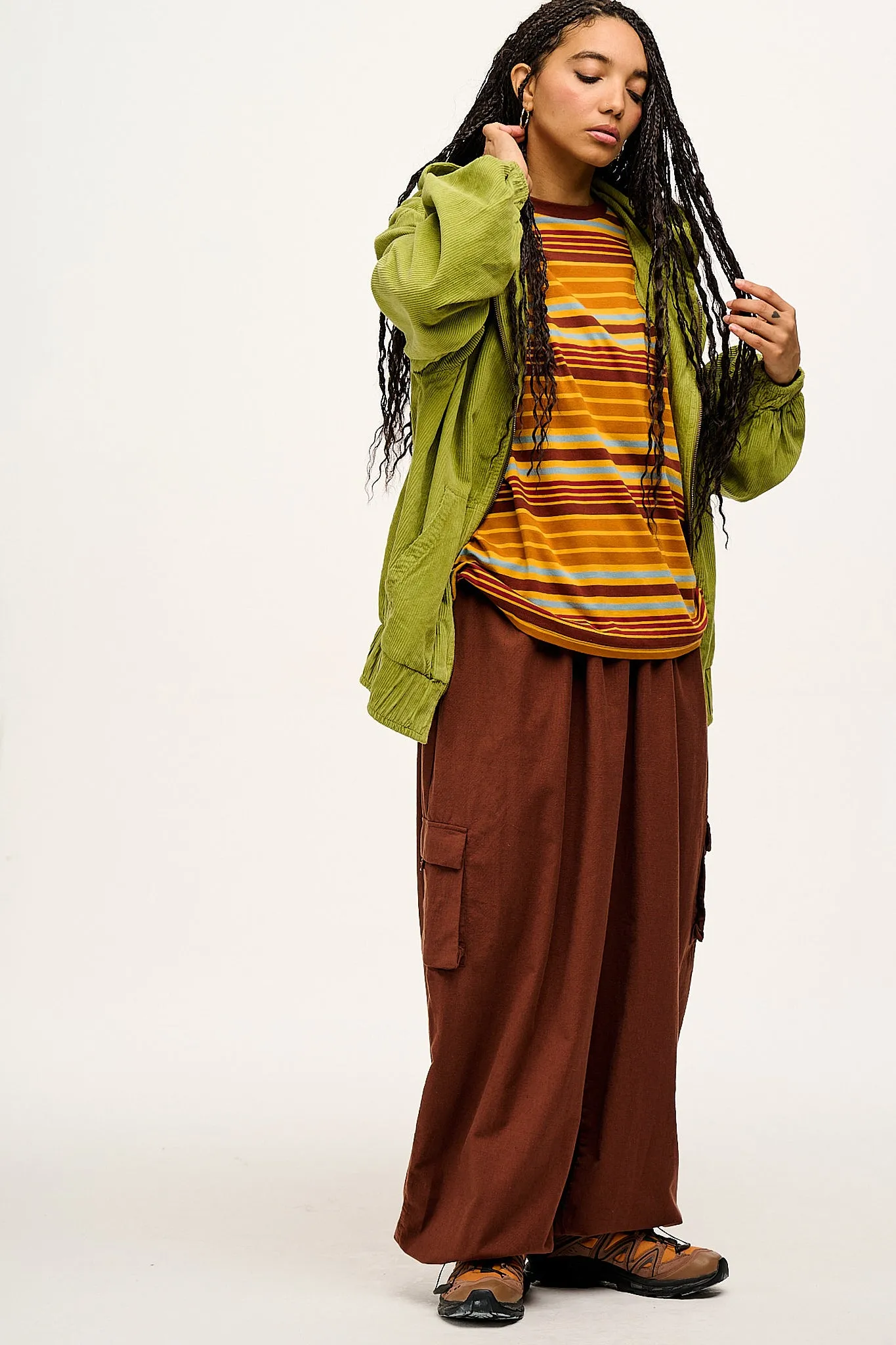 Benny - Oversized Cotton Tee in 70's Stripe sold by Lucy & Yak product image thumbnail 5