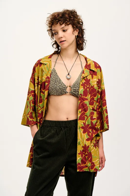 Santiago - Shirt in Oki Green sold by Lucy & Yak