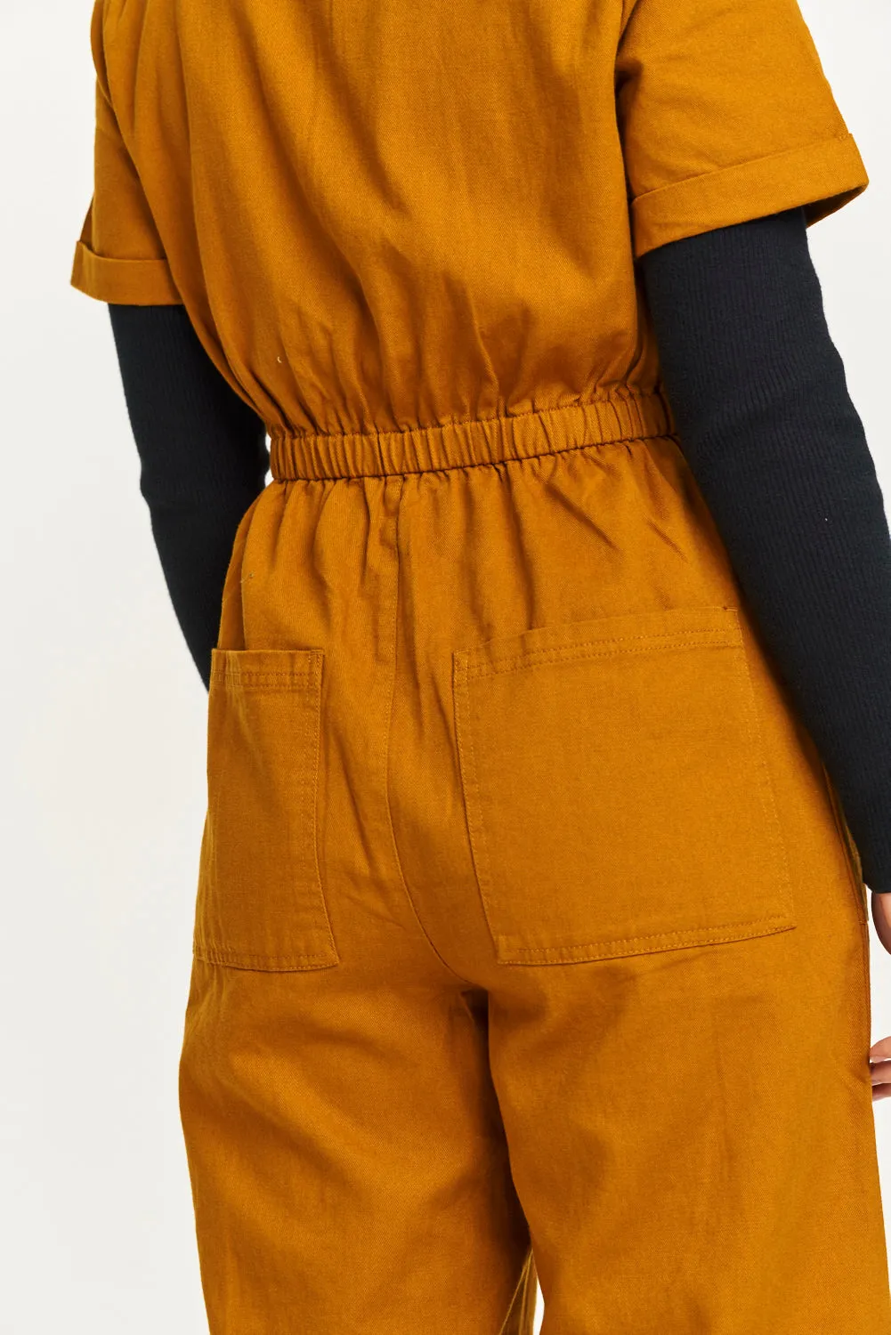 Ragan - Cotton Jumpsuit in Mustard sold by Lucy & Yak product image thumbnail 4