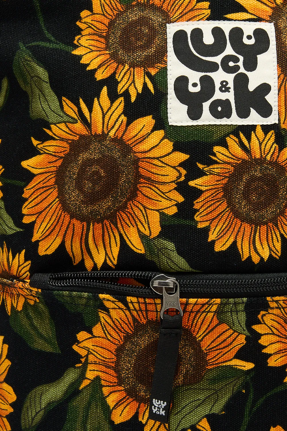 Dylan - Canvas Backpack in Sunflower Print sold by Lucy & Yak product image thumbnail 4