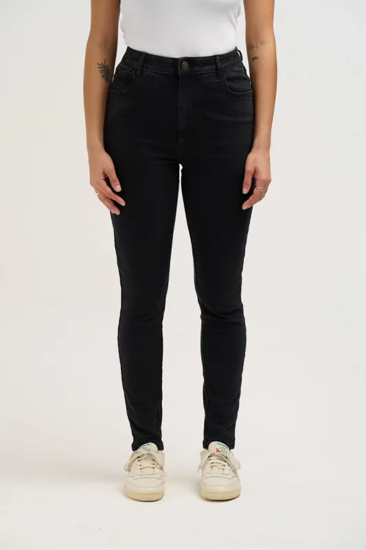 Soho - Skinny Fit Denim Jeans in Washed Black sold by Lucy & Yak