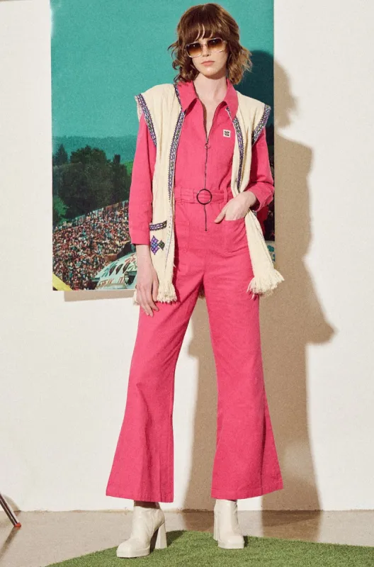 Maggie Jumpsuit: ORGANIC COTTON - Fandango Pink sold by Lucy & Yak