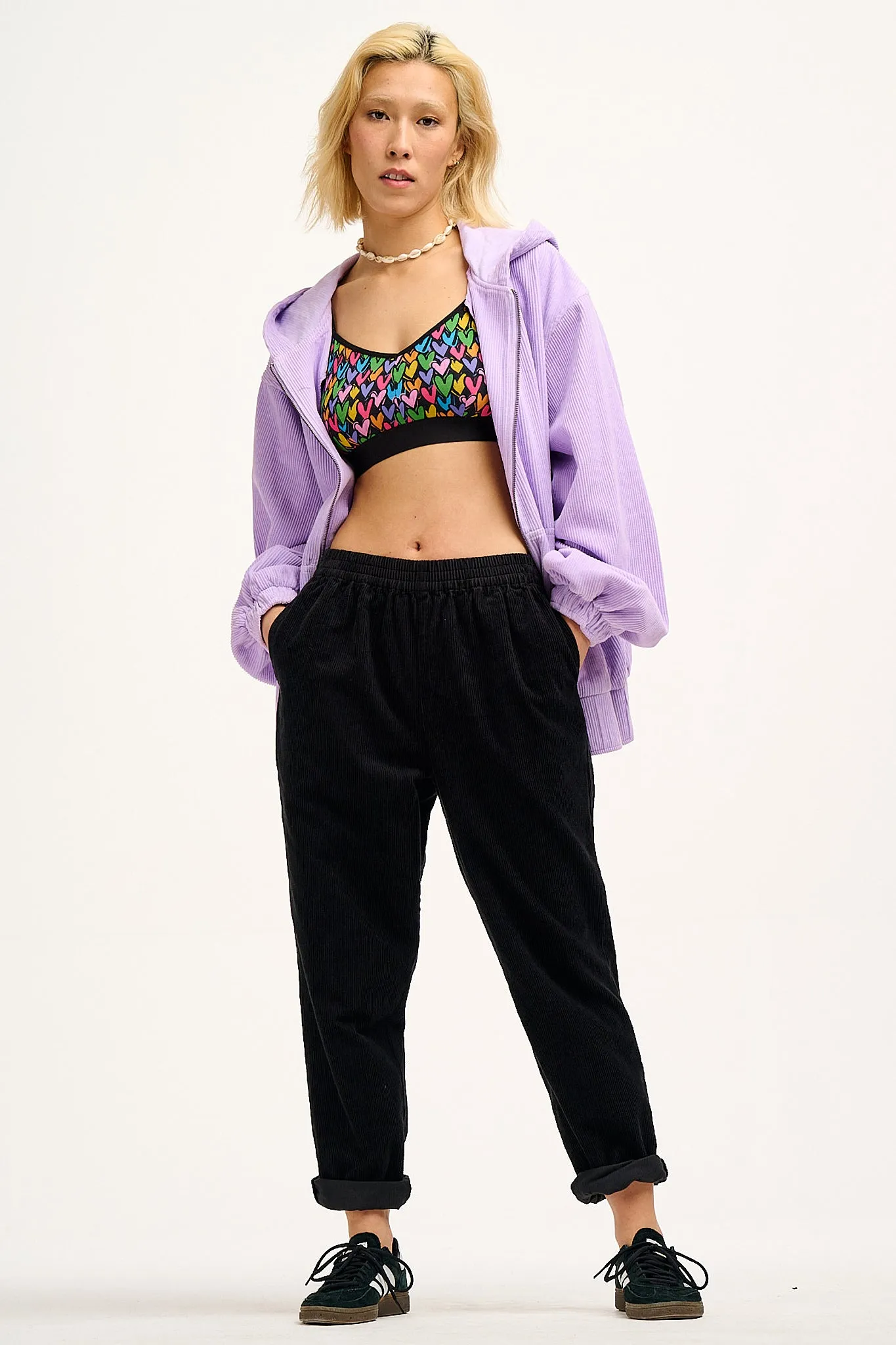 Billie - Corduroy Trousers in Black | Parallel