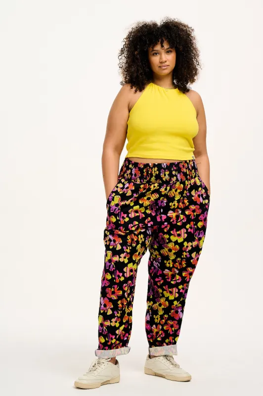 L.E. Alexa - Cotton Trousers in Alana Print sold by Lucy & Yak