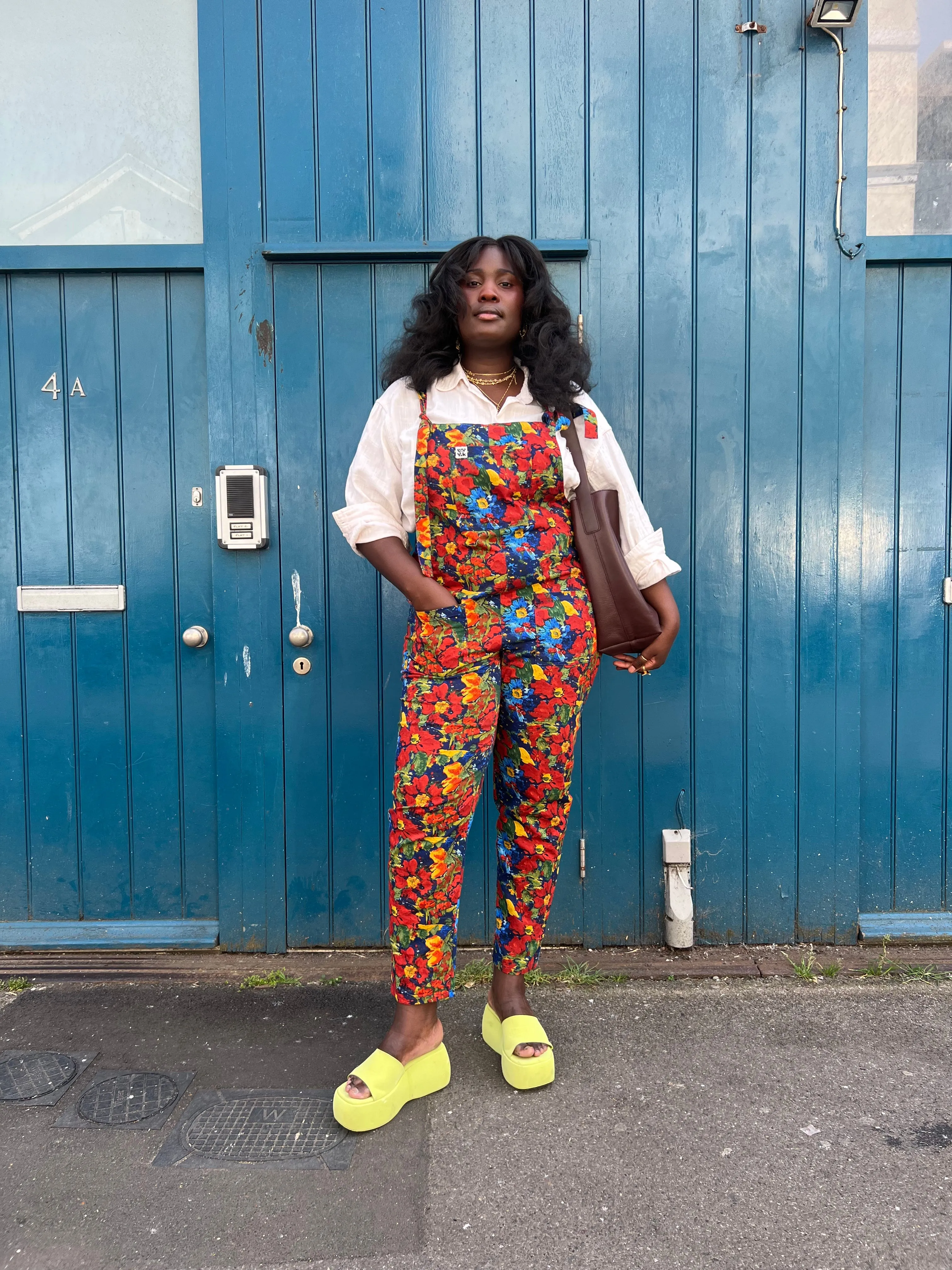 Original - Twill Dungaree in Adelina Print sold by Lucy & Yak