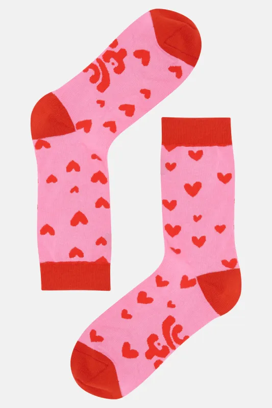 JoJo - Cotton Socks in Cupid Print sold by Lucy & Yak