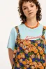 Original - Twill Dungarees in Onda Oranges Print sold by Lucy & Yak