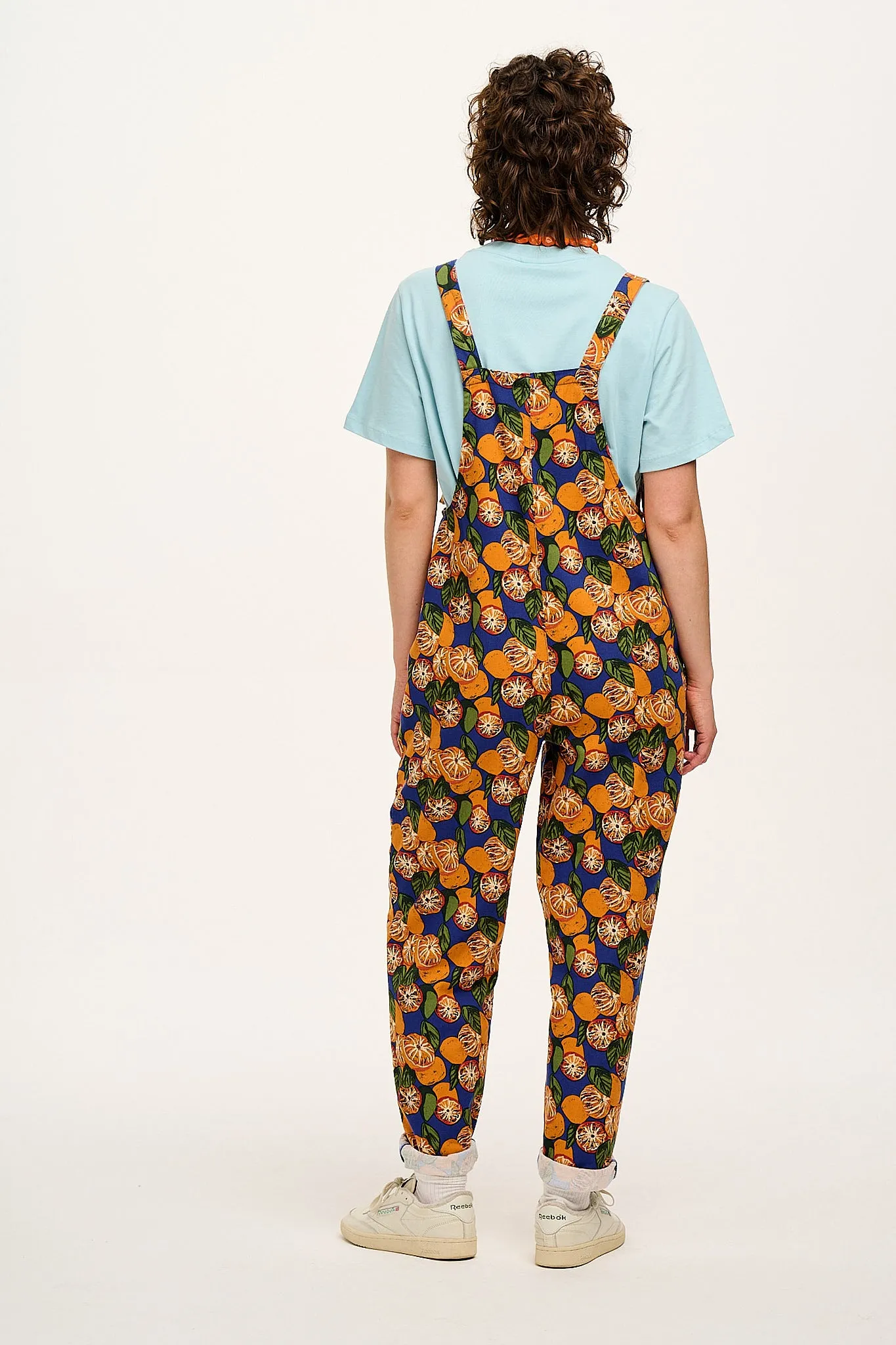 Original - Twill Dungarees in Onda Oranges Print sold by Lucy & Yak product image thumbnail 4