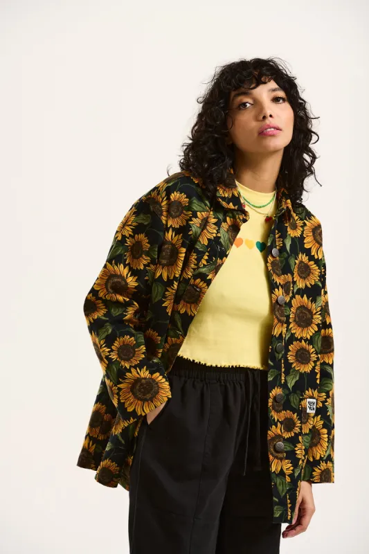 Olly - Twill Jacket in Sunflower Print sold by Lucy & Yak