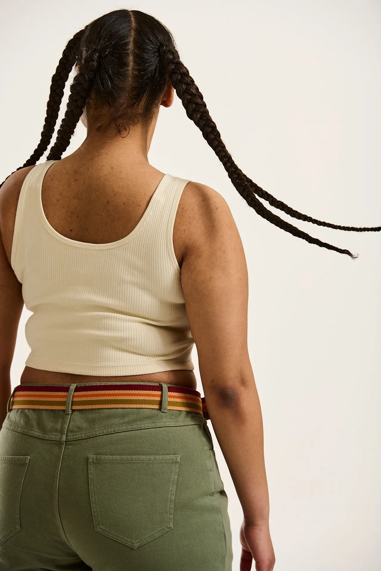 Josy - Vest Top in Ecru sold by Lucy & Yak product image thumbnail 5