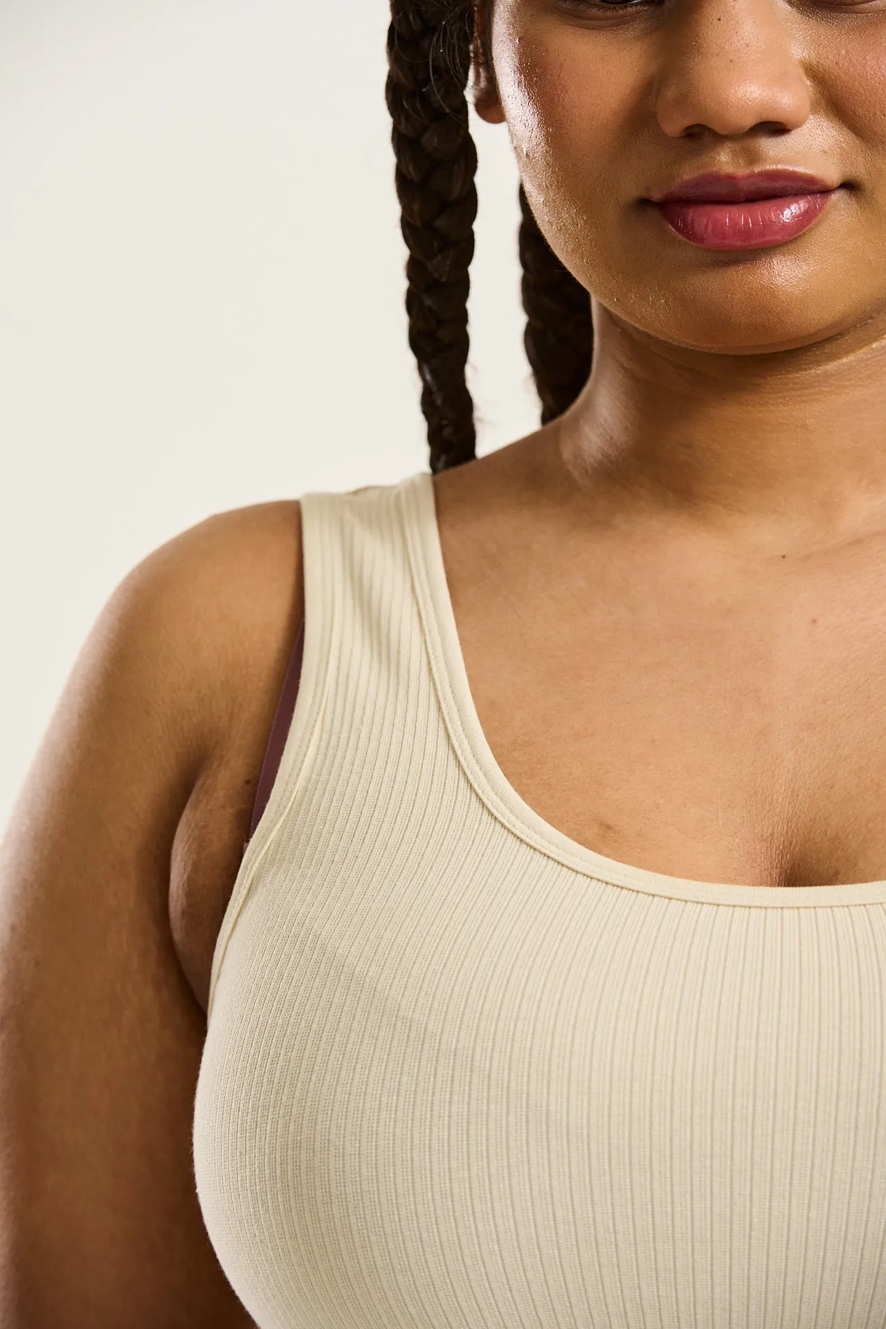 Josy - Vest Top in Ecru sold by Lucy & Yak product image thumbnail 3