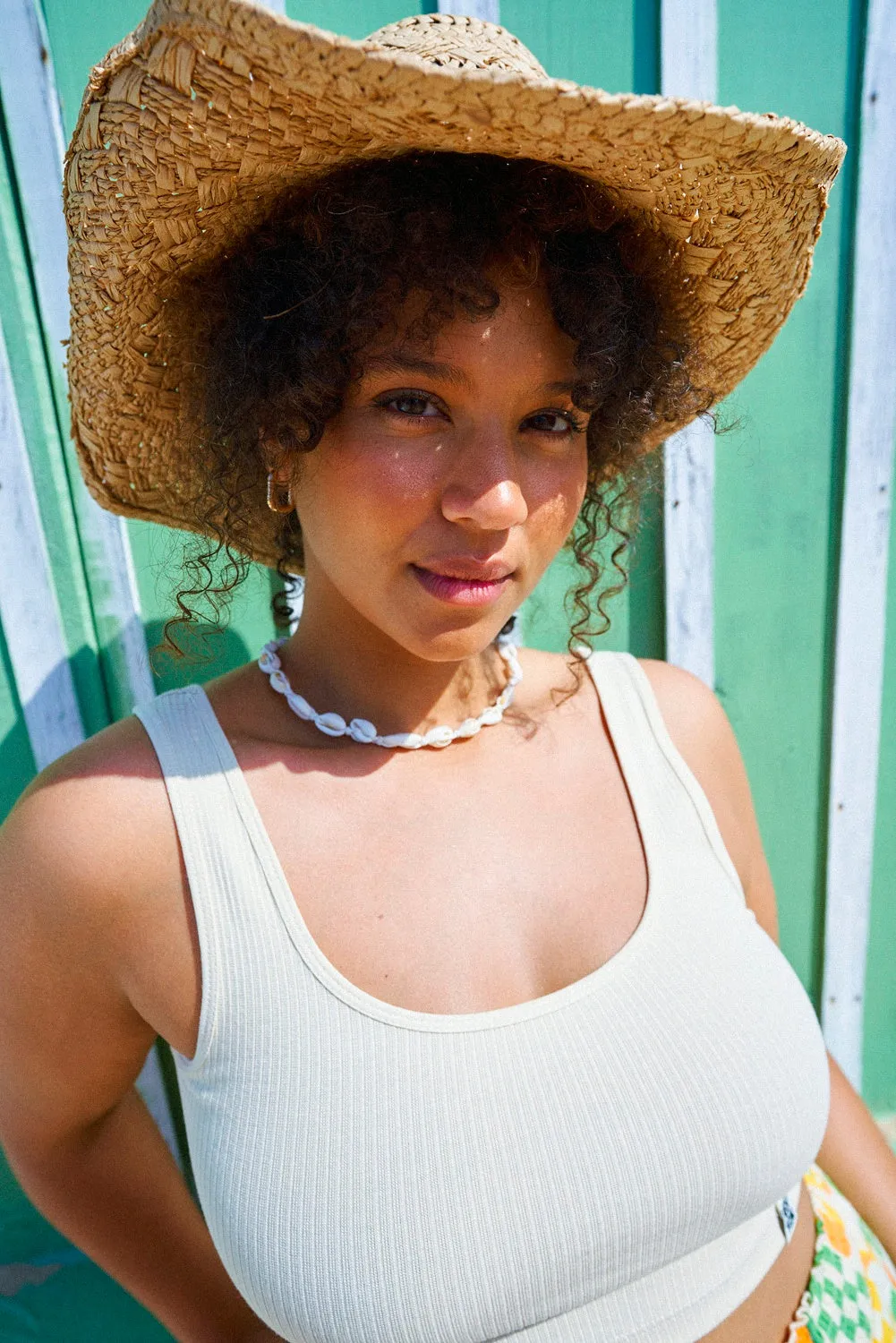 Josy - Vest Top in Ecru sold by Lucy & Yak product image thumbnail 4