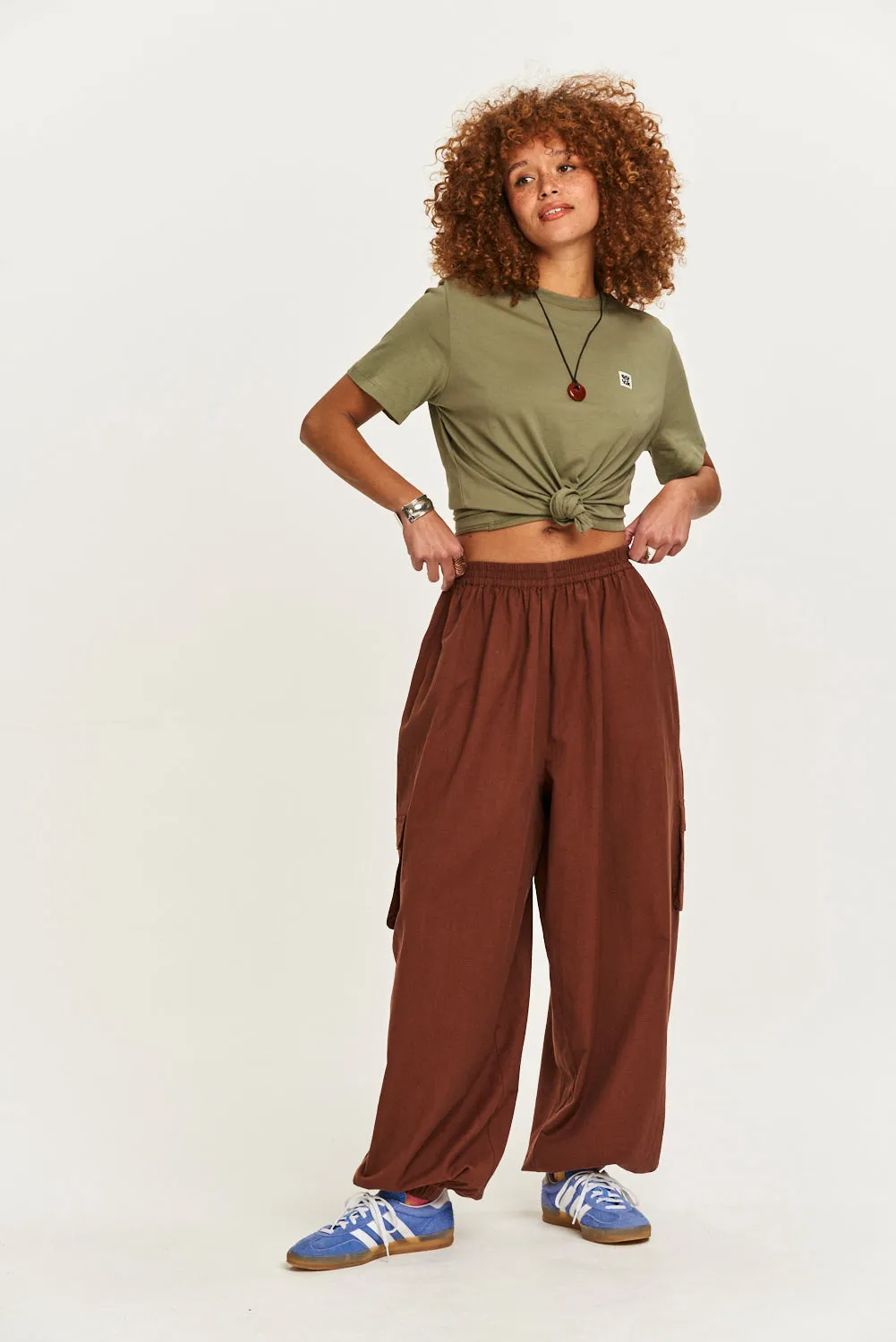 Denver - Cotton Tee in Khaki sold by Lucy & Yak product image thumbnail 4