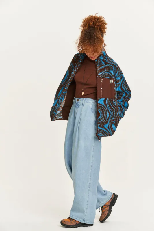Cole - Wide Leg Denim Jeans in Light Wash Blue sold by Lucy & Yak
