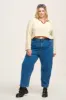 Roberta - Long Sleeve Waffle Cotton Tee in Ecru sold by Lucy & Yak