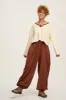 Roberta - Long Sleeve Waffle Cotton Tee in Ecru sold by Lucy & Yak