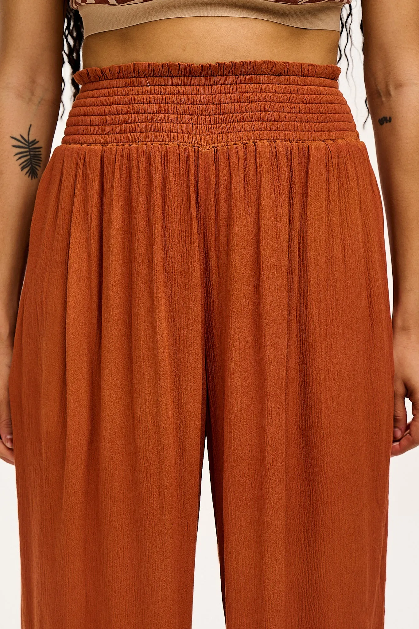 Jody - Tencel Trousers in Terracotta sold by Lucy & Yak product image thumbnail 3