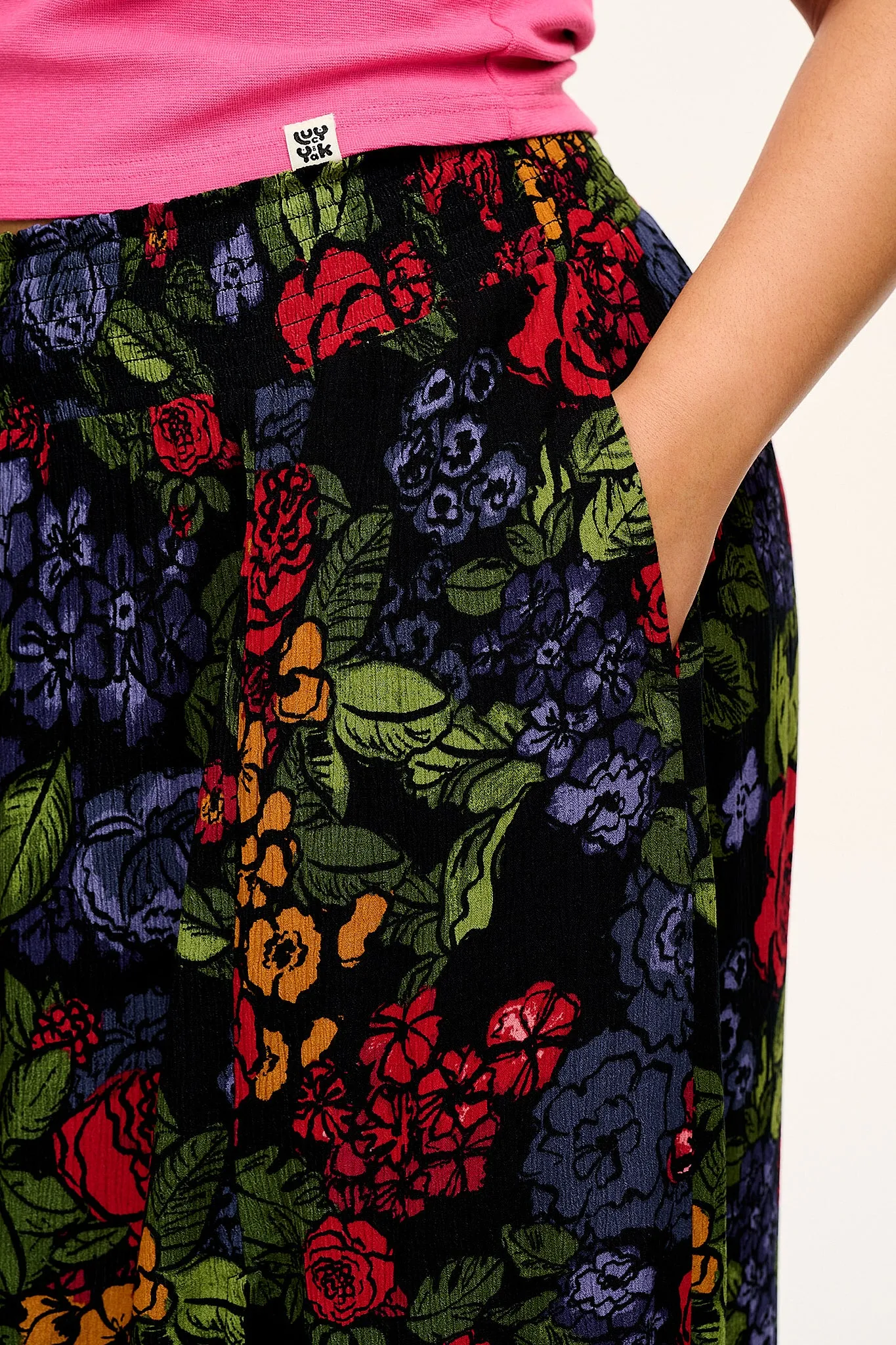 Poppy - Elasticated Waist Skirt in Maria Print sold by Lucy & Yak product image thumbnail 3