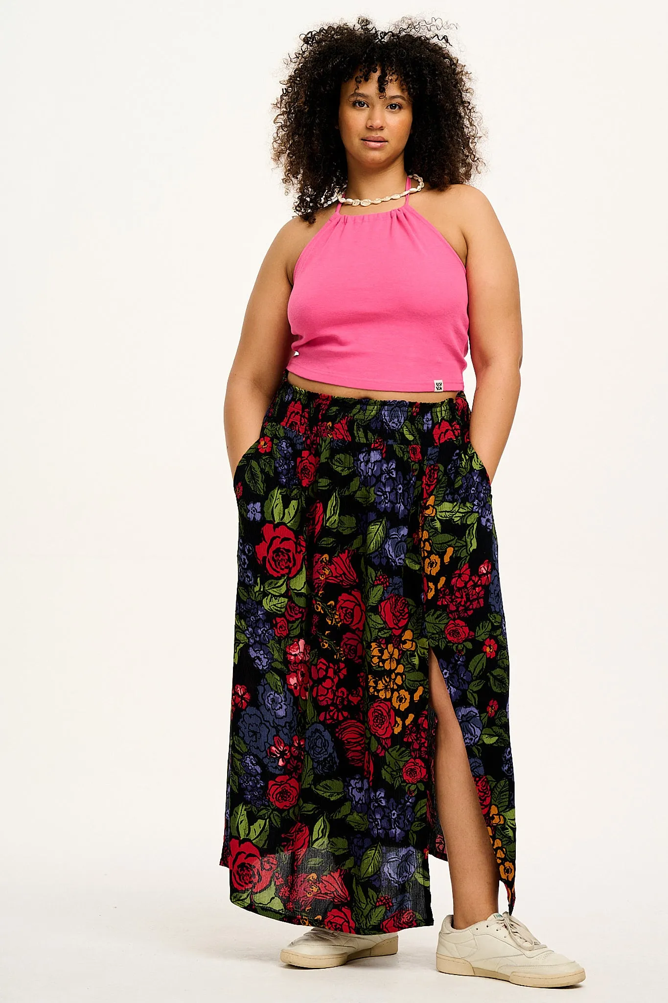 Poppy - Elasticated Waist Skirt in Maria Print sold by Lucy & Yak