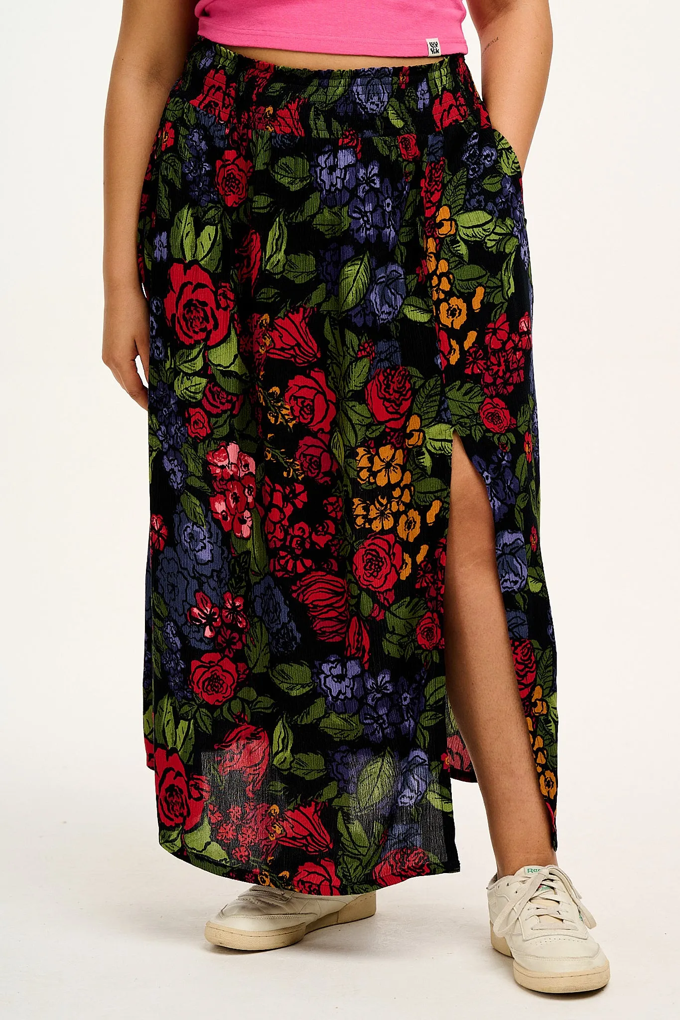 Poppy - Elasticated Waist Skirt in Maria Print sold by Lucy & Yak product image thumbnail 2