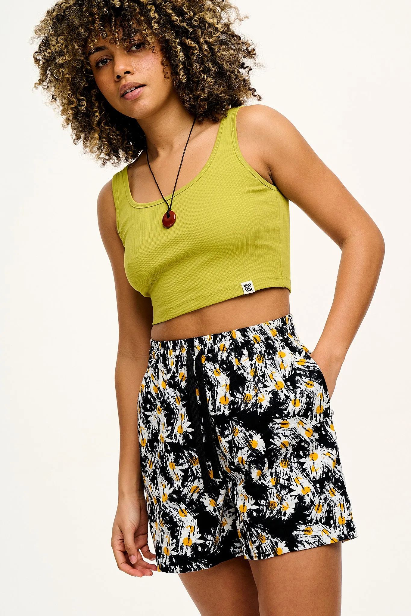 Charlie - Cotton Shorts in Darcy Daisy Print sold by Lucy & Yak product image thumbnail 4