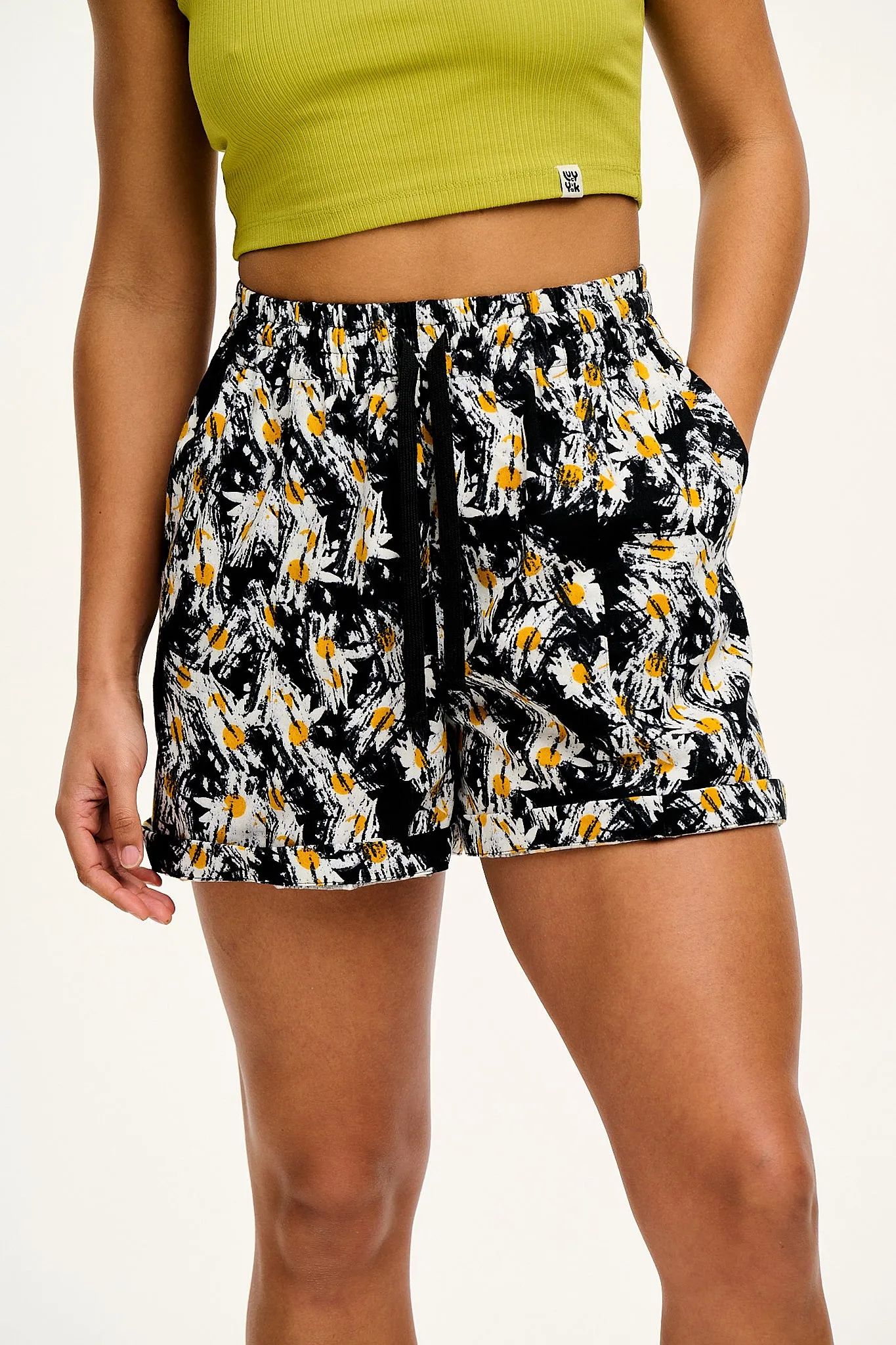 Charlie - Cotton Shorts in Darcy Daisy Print sold by Lucy & Yak product image thumbnail 2