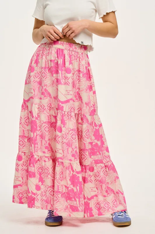 Brie Maxi Skirt: TENCEL™ Lyocell - California Dream made by Lucy & Yak