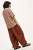 Benny - Oversized Cotton Tee in Rainbow & Ecru Stripe sold by Lucy & Yak